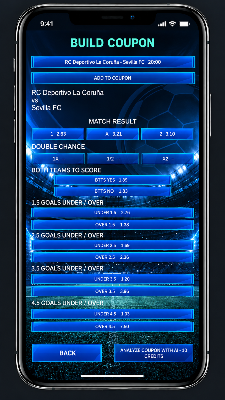 MATCH ANALYSIS AI Build Coupon
